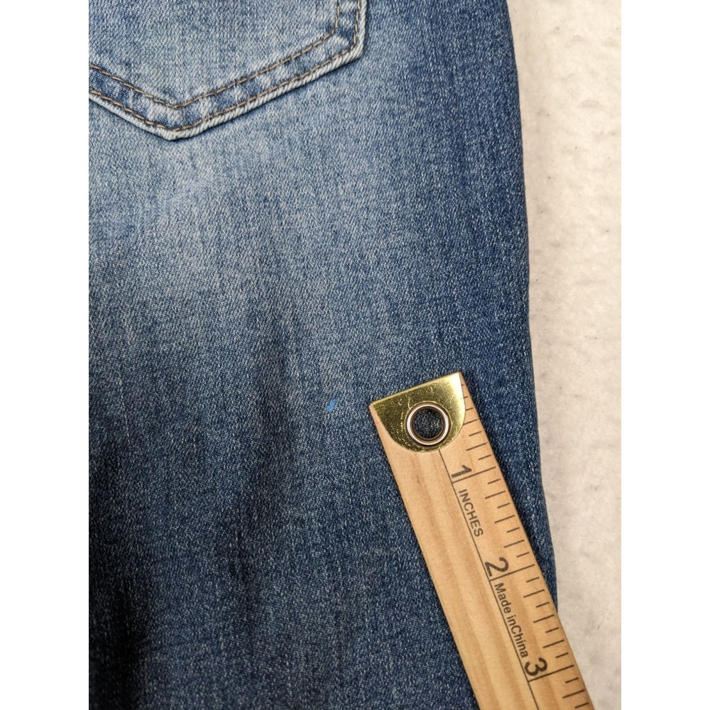 Ashley Mason Womens Size 7 Blue Skinny Jeans Floral Embroidery Distressed - Picture 12 of 16